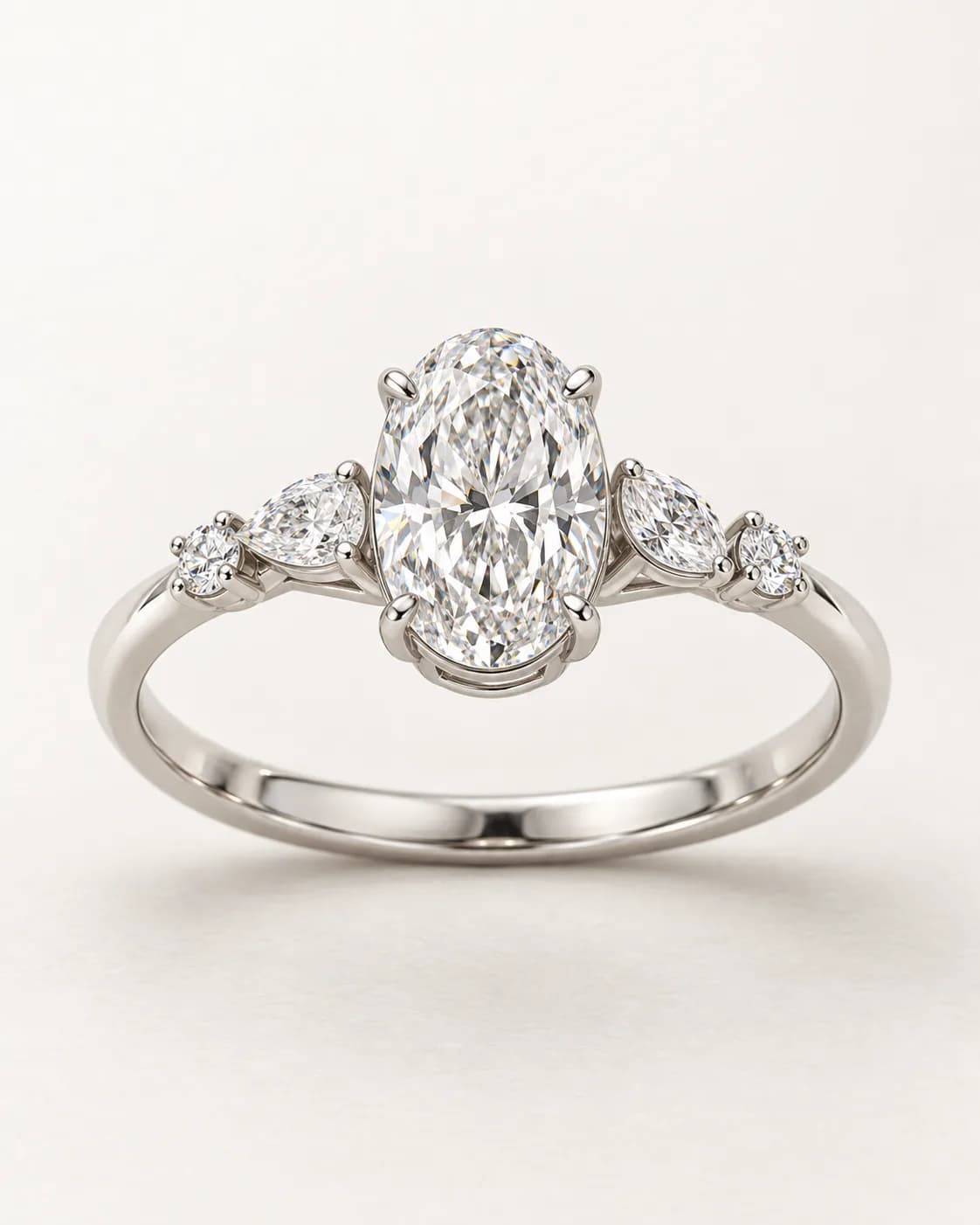 Source image of a palladium-white oval diamond ring