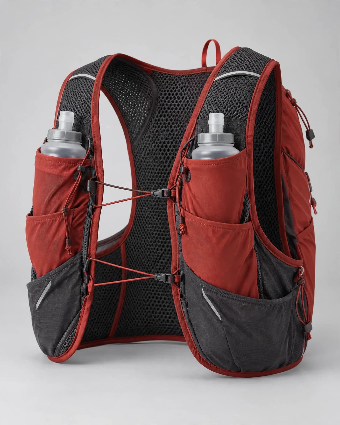 AI background edit of the technical hydration vest