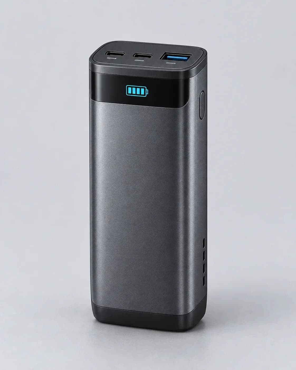Compact graphite power bank in a clean seller product photo