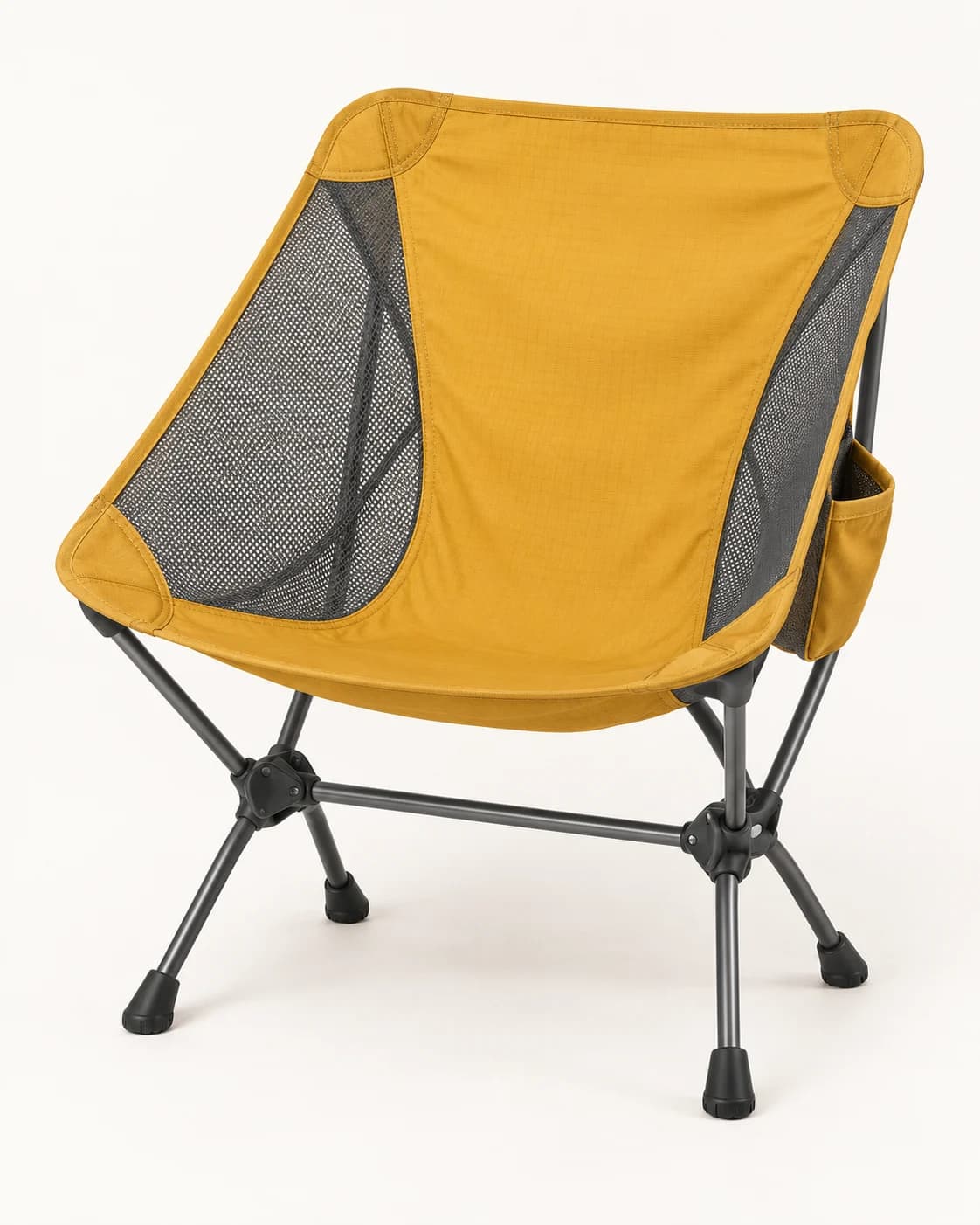 Marigold folding camp chair in a clean seller product photo