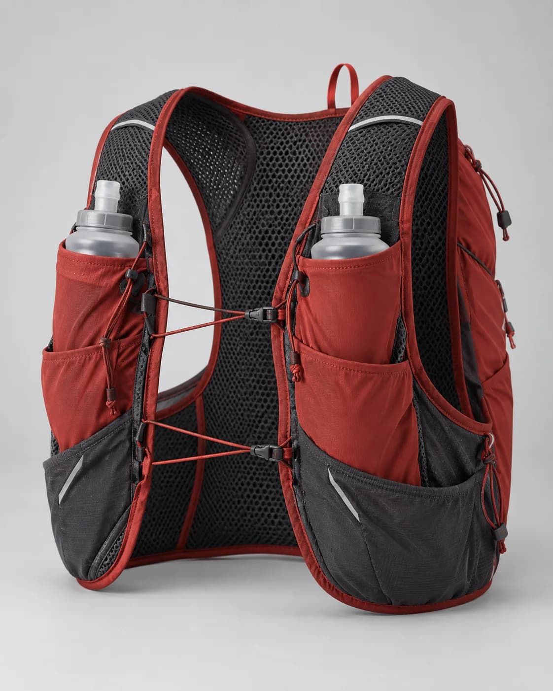 Technical trail hydration vest in a plain seller product photo